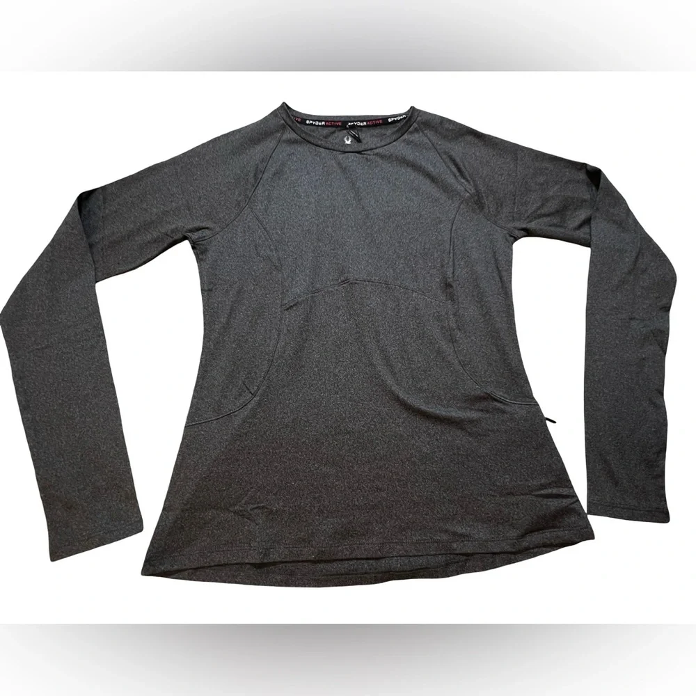 Spyder Active women’s Long Sleeve Performance‎ Top Black Heather size medium